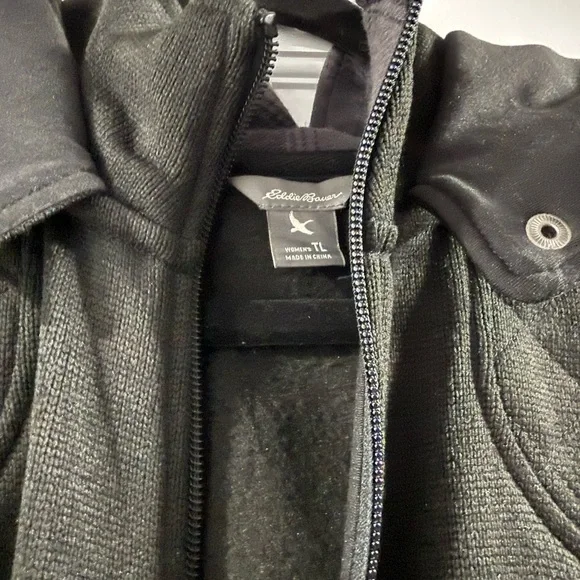 Eddie Bauer Radiator Fleece Black Hooded Jacket - Picture 5 of 5